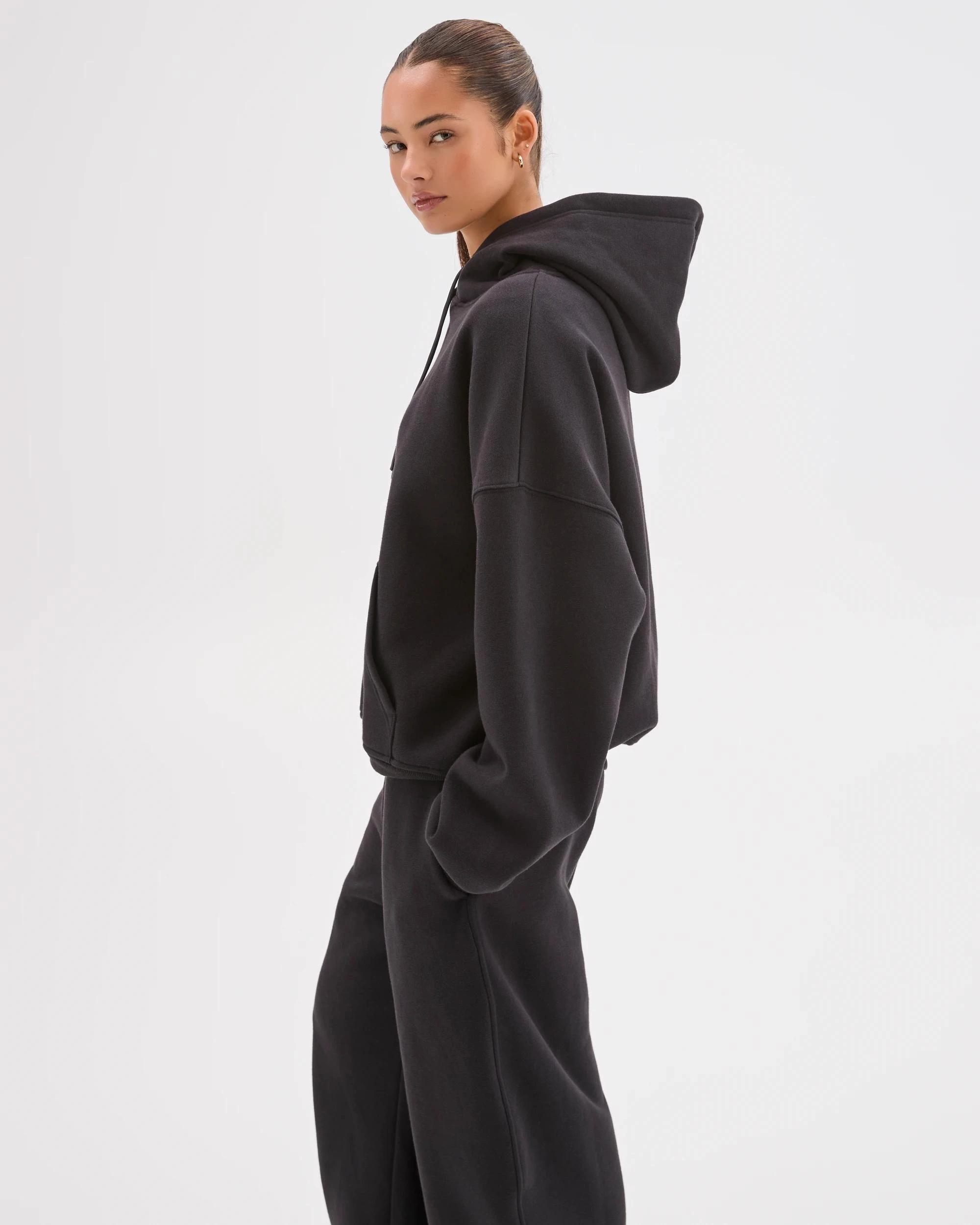 6 Lily Loves Australian Cotton Blend Hoodie BLACK, 6 of 7