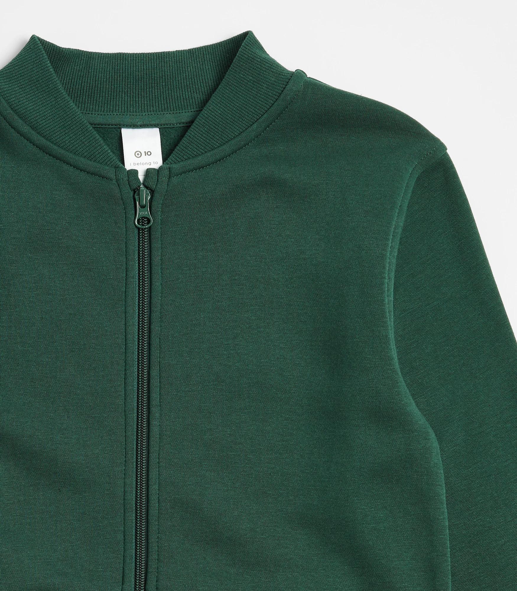 2 Target School Fleece Bomber Jacket BOTTLE GREEN, 2 of 3