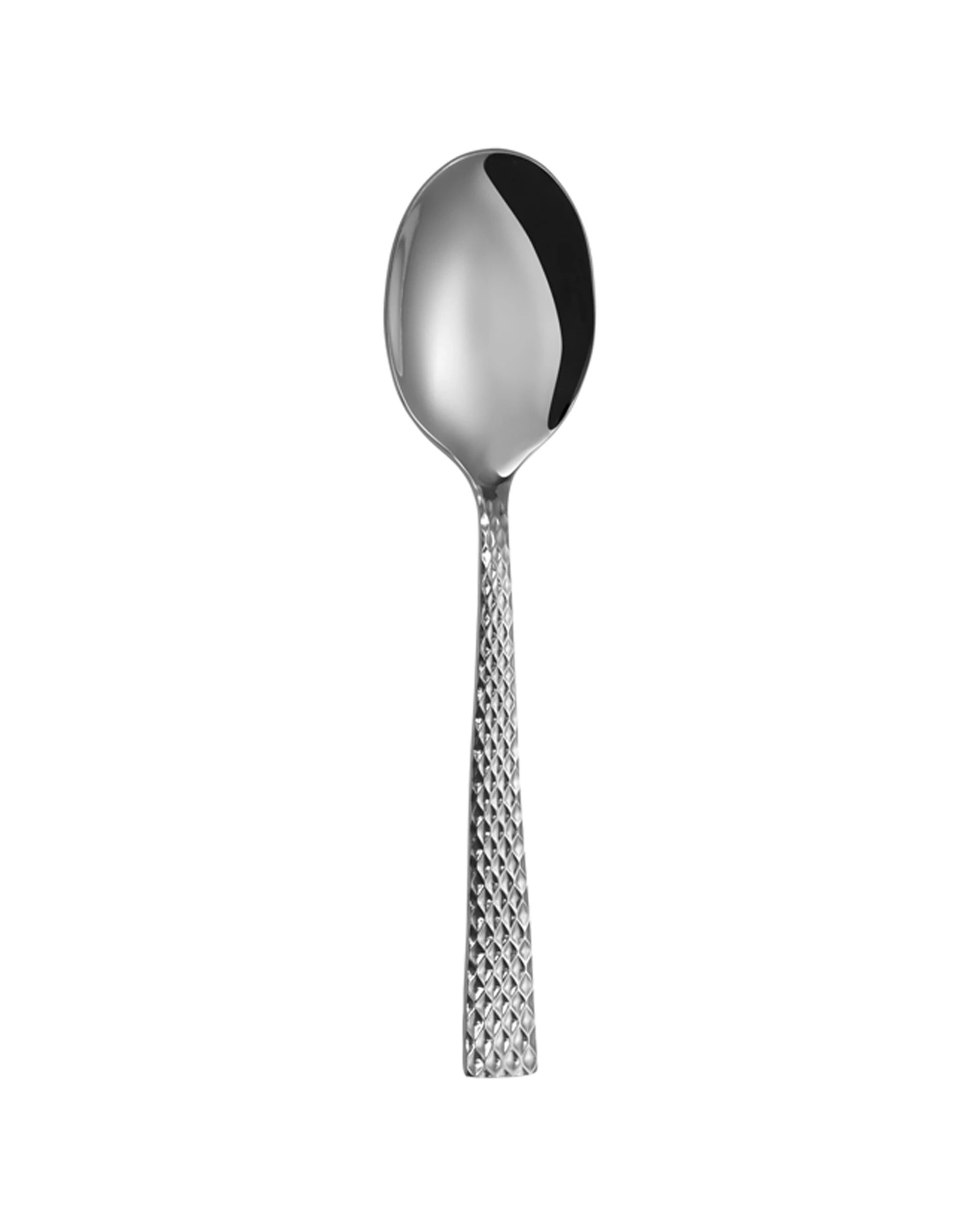 1 Maxwell And Williams Diamonds Stainless Steel Faceted Design Dessert Spoon, 1 of 3