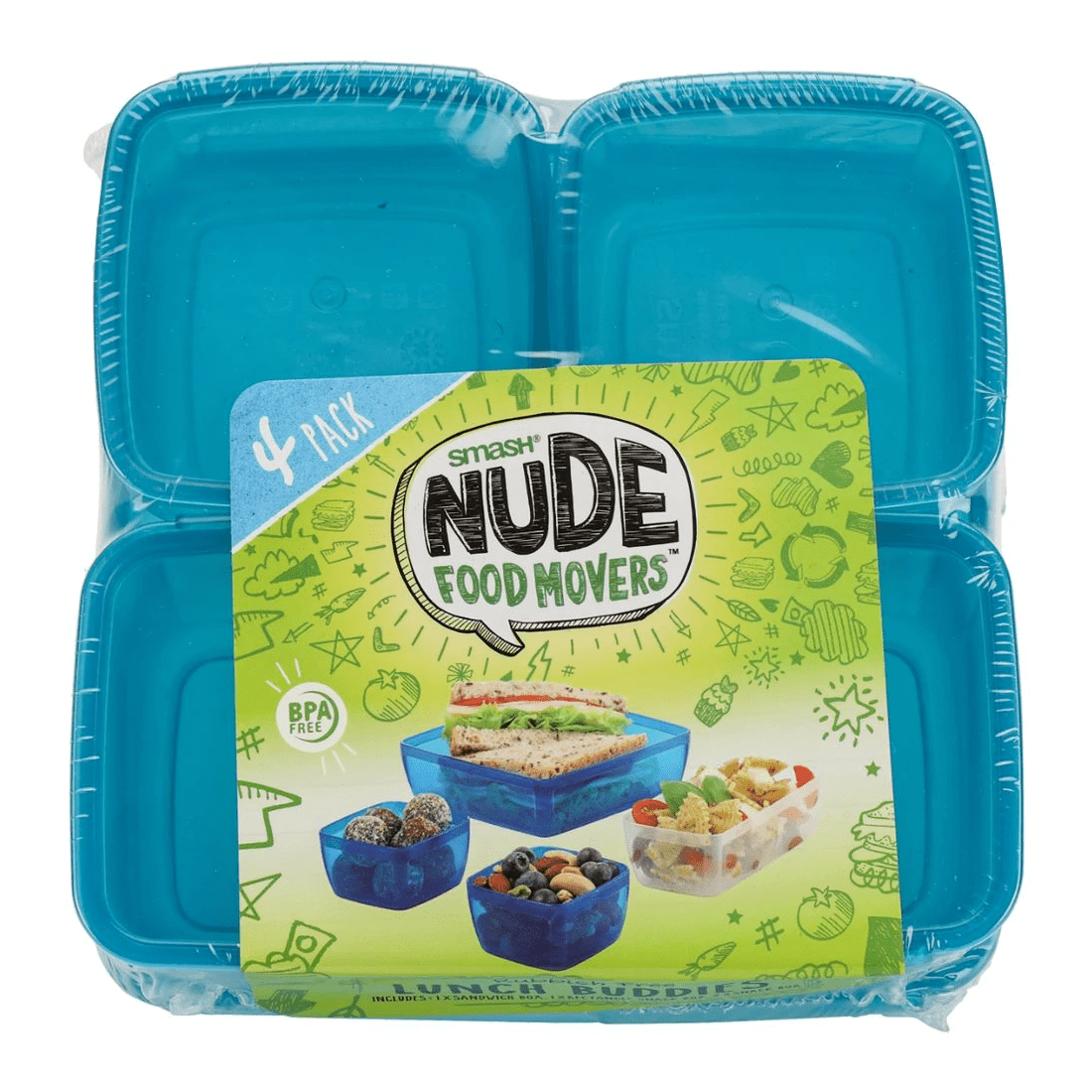 3 Smash Nude Food Movers Lunch Buddies Jade 4 Pack, 3 of 7