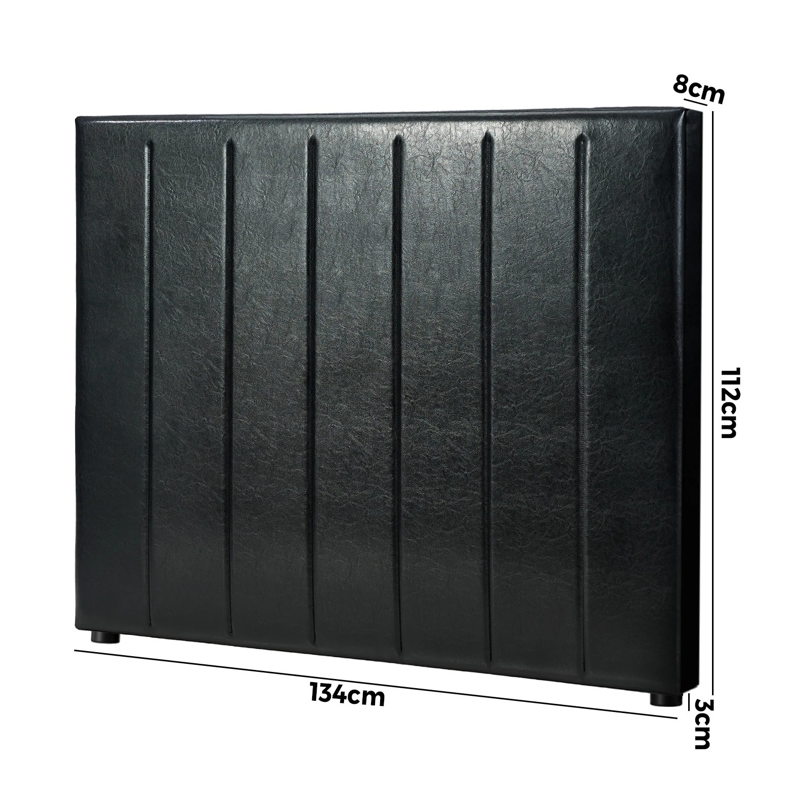 3 Oikiture Bed Frame Headboard King Single Size Head Bedhead
 - Black, 3 of 10