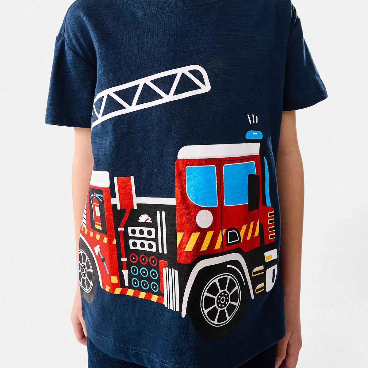 4 Foil Print T-shirt Dress Fire, 4 of 8