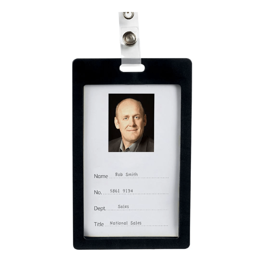 2 Rexel Card Holder Portrait Black 6 Pack, 2 of 2