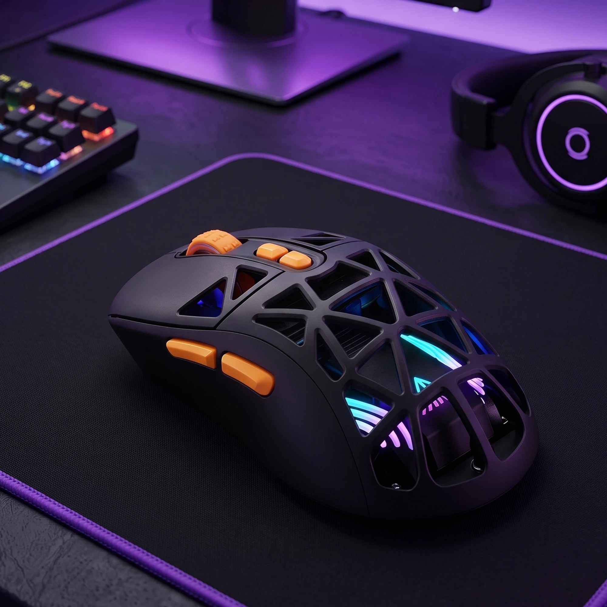 9 Solakaka SM802 Pro Tri-Mode Gaming Mouse RGB 24000 DPI Hotswap - Black, 9 of 10