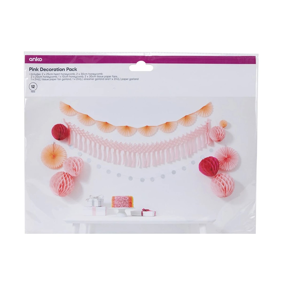 10 12 Piece Pink Decoration Pack, 10 of 10
