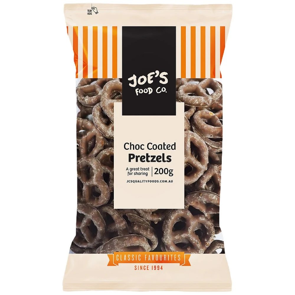 1 Joe's Food Co. Choc Coated Pretzels 200g, 1 of 2