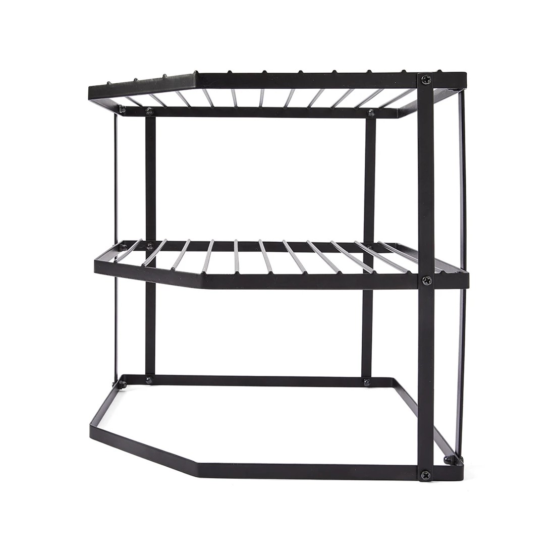 2 3 Tier Corner Pantry Shelf - Black, 2 of 9