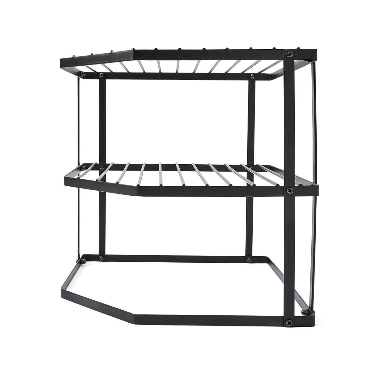 2 3 Tier Corner Pantry Shelf - Black, 2 of 9