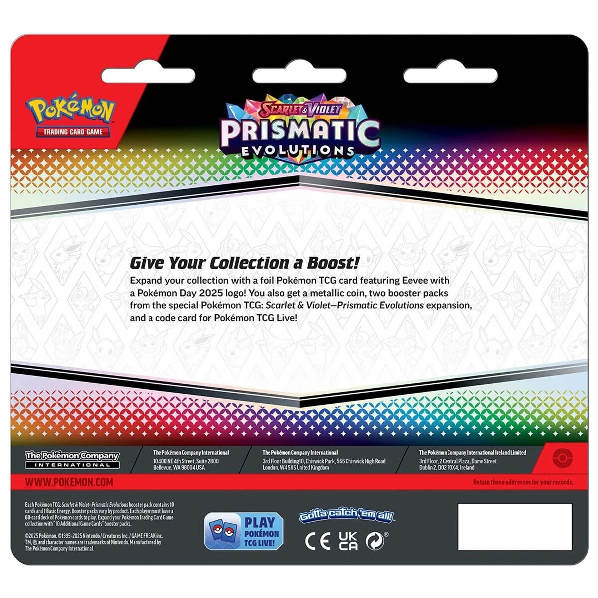 2 Pokemon Trading Card Game: Scarlet & Violet Prismatic Evolutions Blister Pack, 2 of 2