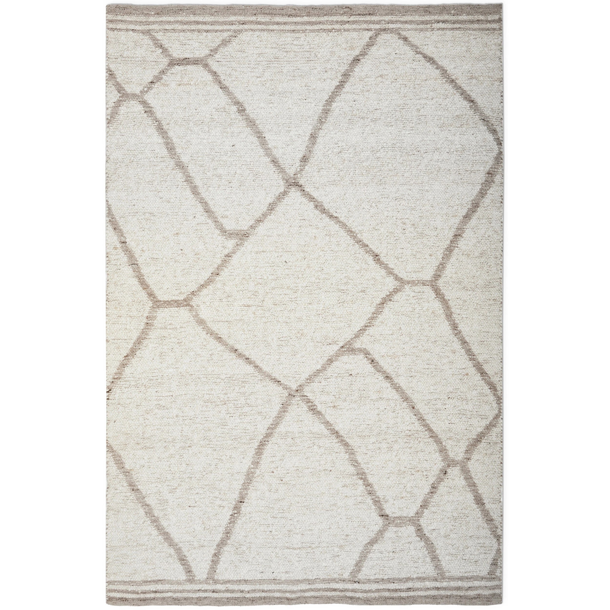 1 Common Ground Rugs Fjord Alma 225x155cm - Medium Floor Rug - White, 1 of 6