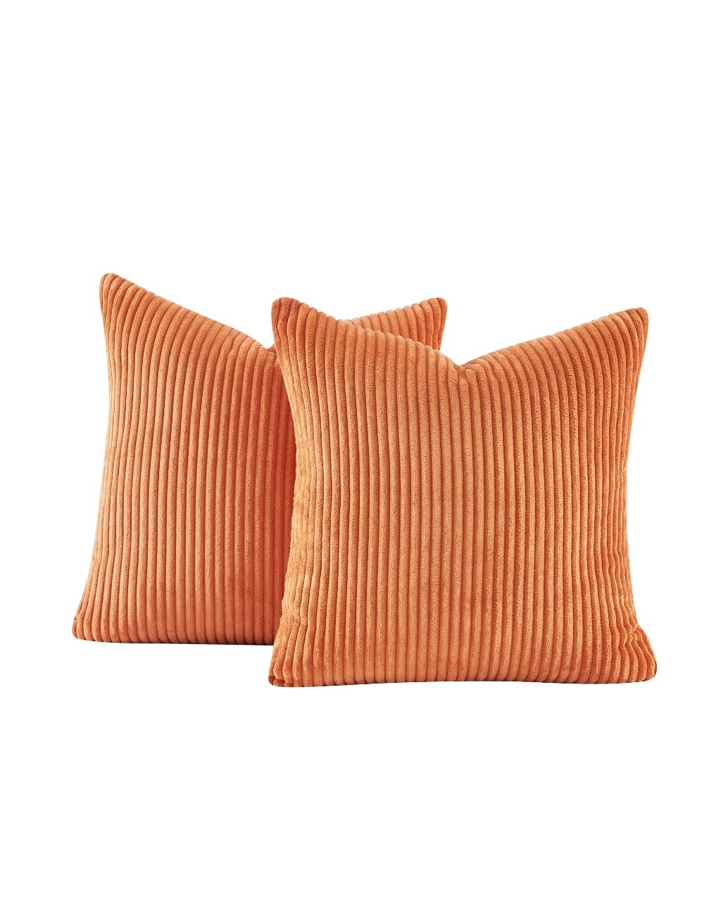 2 Gioia Casa 2-Pack Corduroy Velvet European Pillowcases 65x65cm - Terracotta, 2 of 2