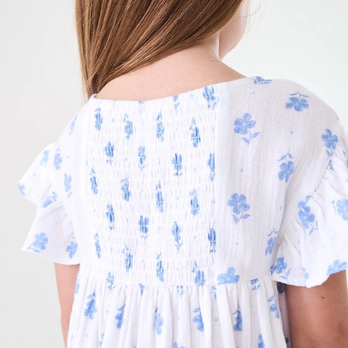 6 Woven Dress PANSY BLOOMS WHITE, 6 of 8