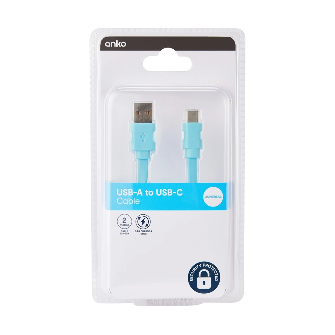 4 USBC Metal Cable 2m - Teal, 4 of 4