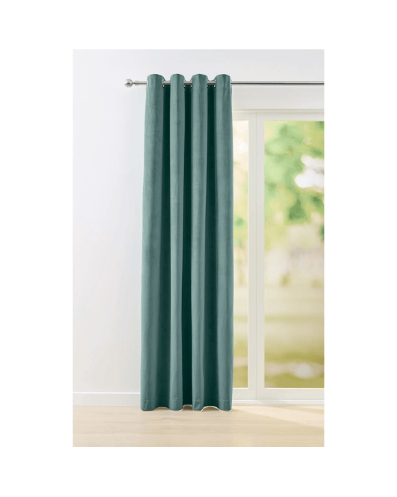 Marbella Block Out Curtain - Green - 140cm x 223cm