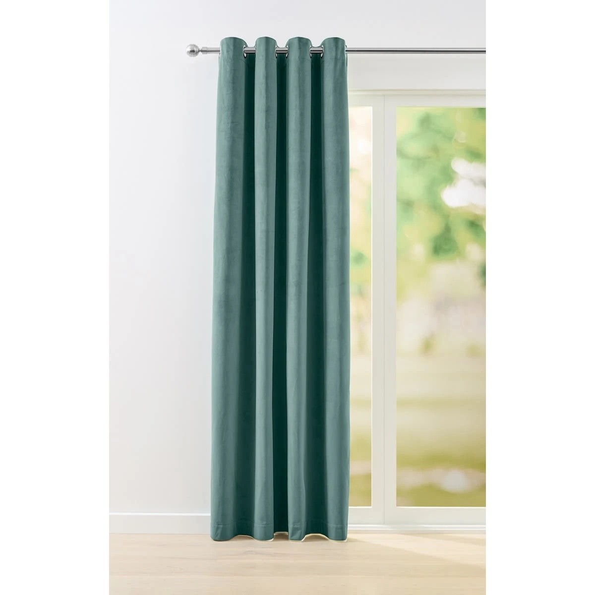 1 Marbella Block Out Curtain - Green - 140cm x 223cm, 1 of 5
