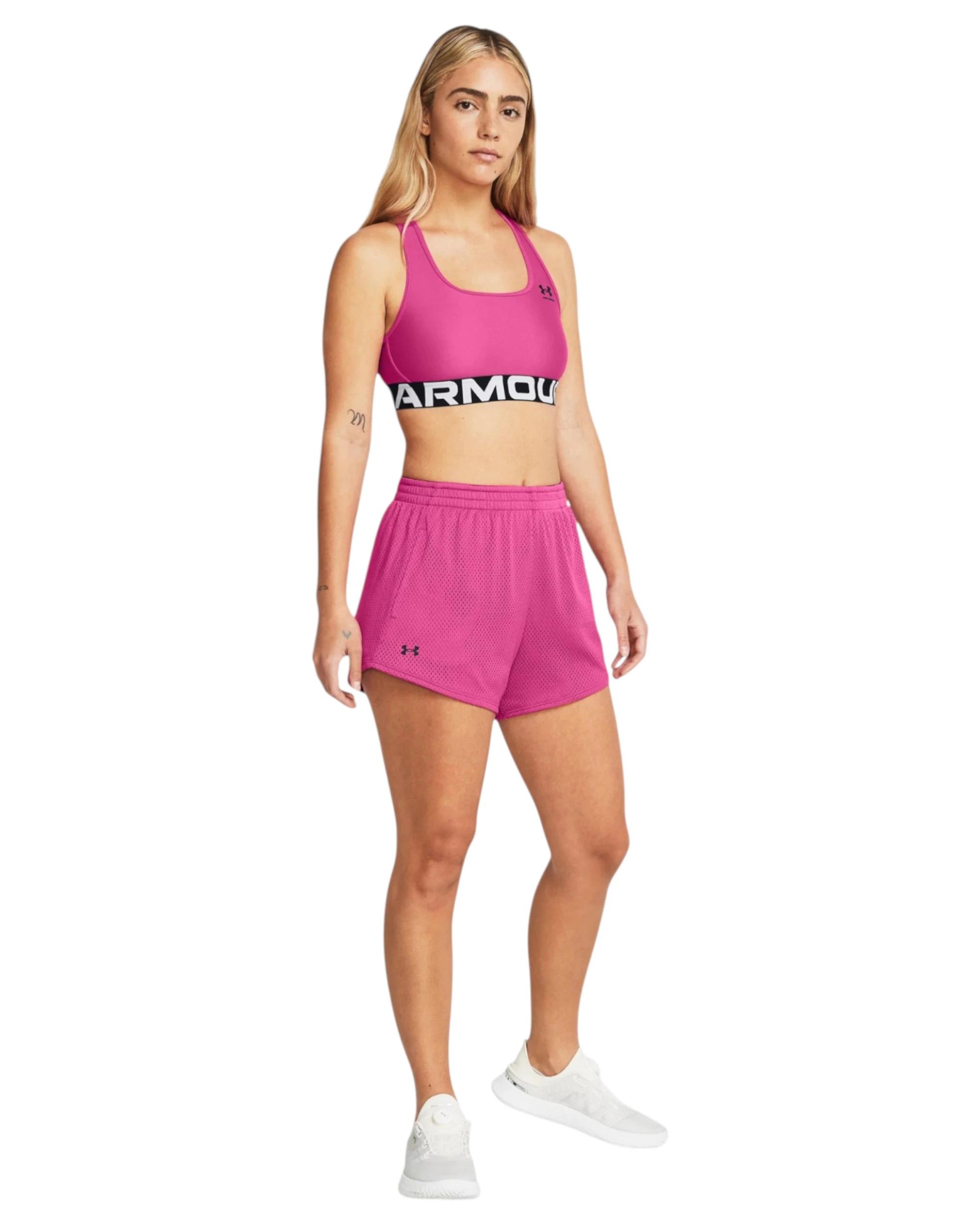 3 Under Armour Women Tech Mesh 3 Inch Pink Athletic Shorts PINK, 3 of 6