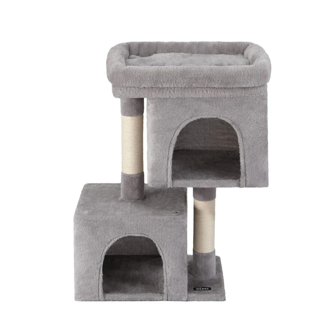 3 i.Pet Cat Tree 67cm Tower Scratching Post Trees Scratcher Condo House Light - Grey, 3 of 6