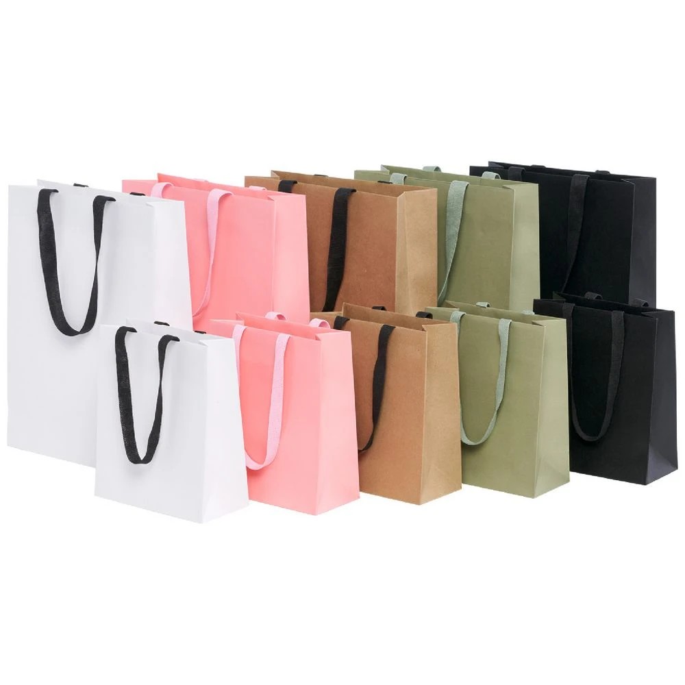 4 J.Burrows Premium Kraft Bags Medium Green 12 Pack, 4 of 4