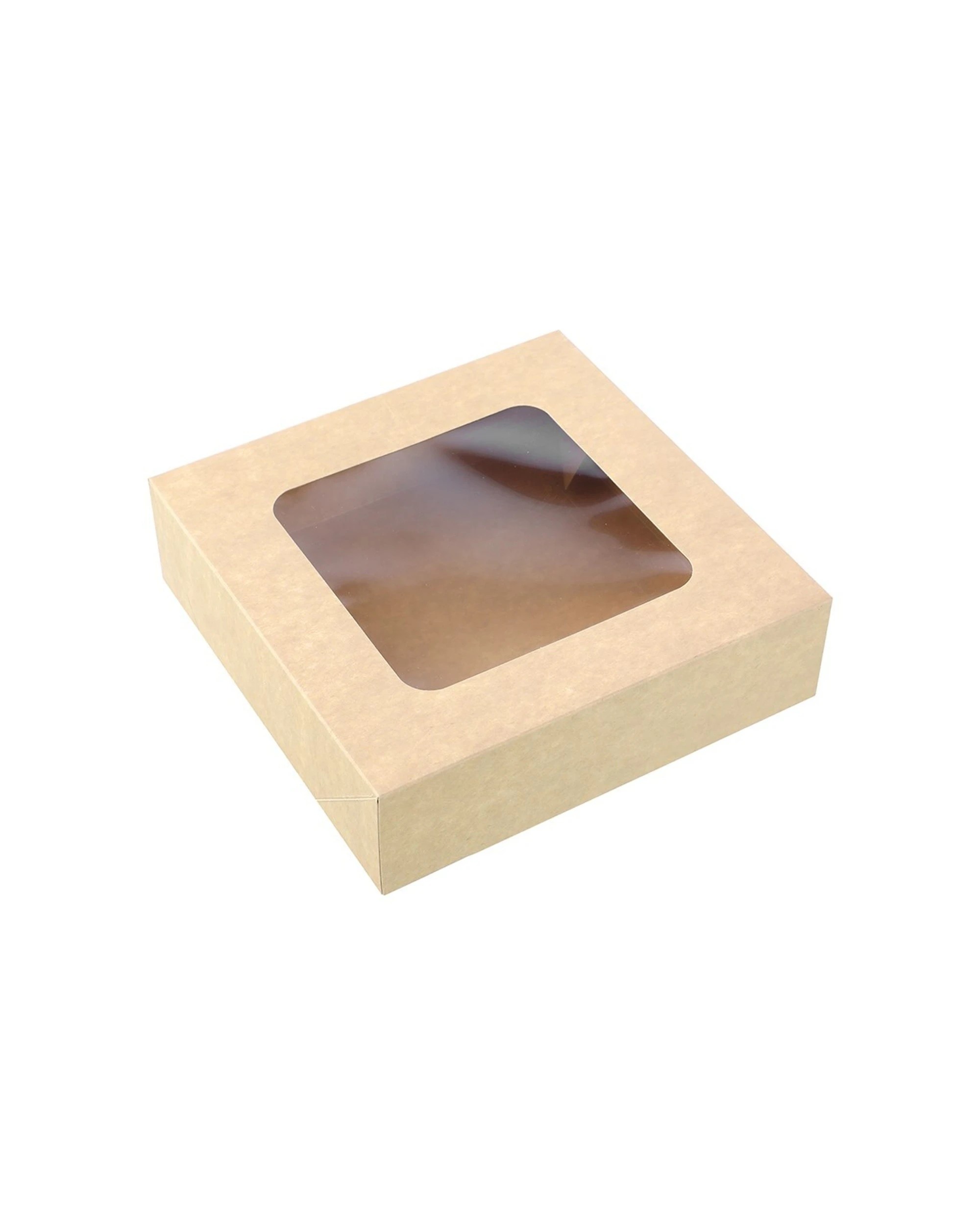 4 4pc Lemon And Lime 23cm Eco Kraft Disposable Catering 3.2l Lidded Grazing Box
 - Brown, 4 of 6