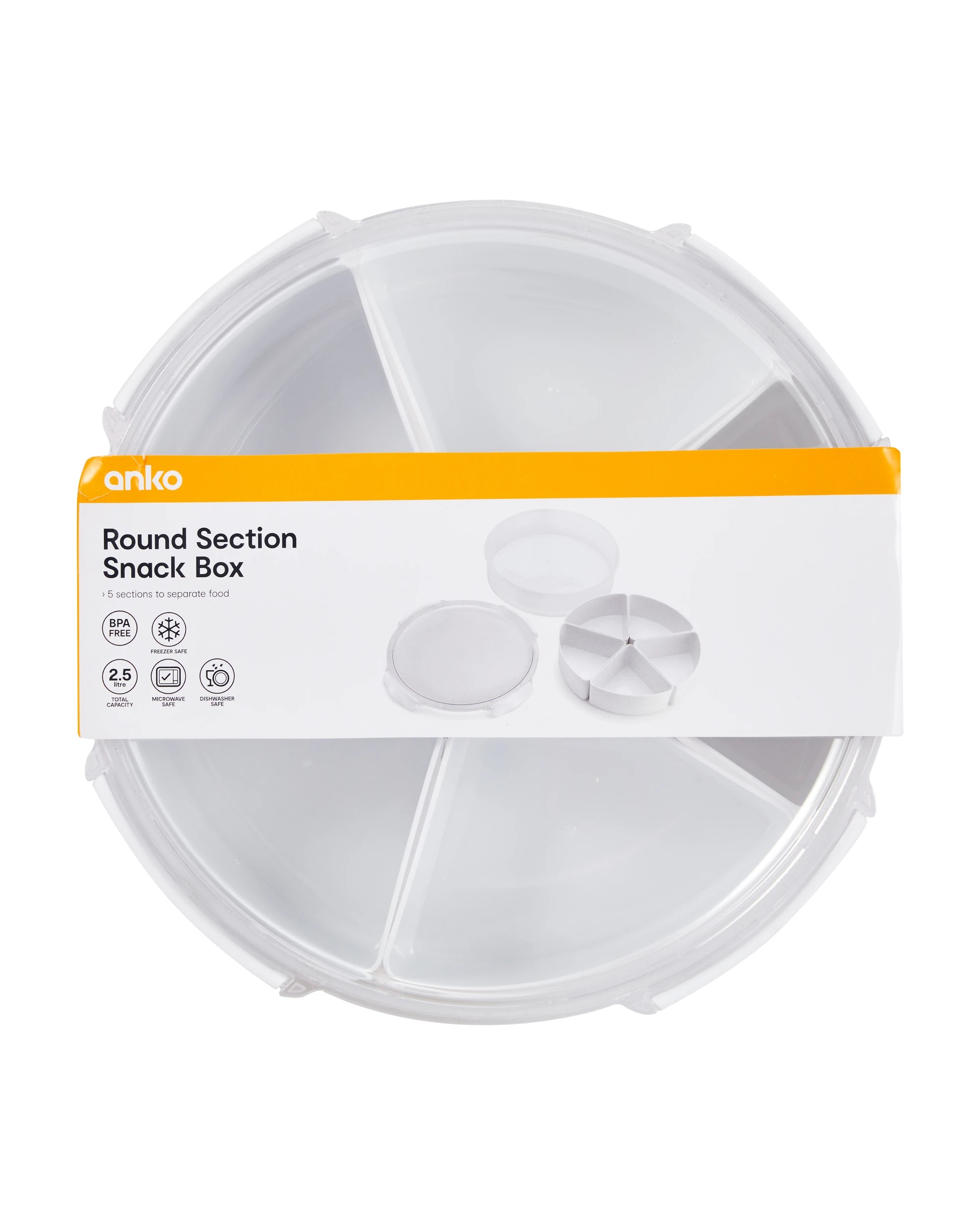 6 Round Section Snack Box, 6 of 9