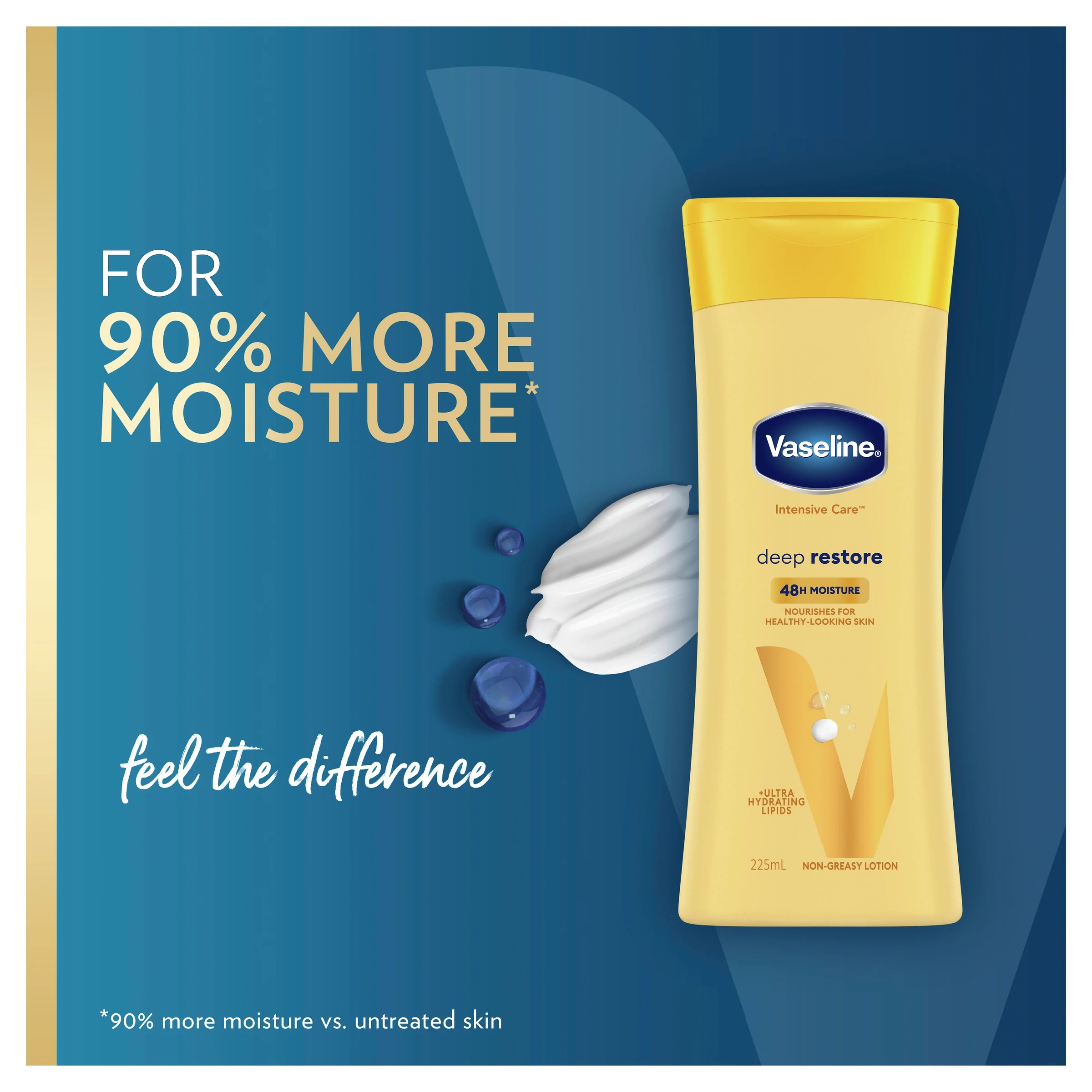3 Vaseline Intensive Care Deep Restore Moisture Body Lotion 225ml - Ultra Hydrating Lipids, 3 of 6