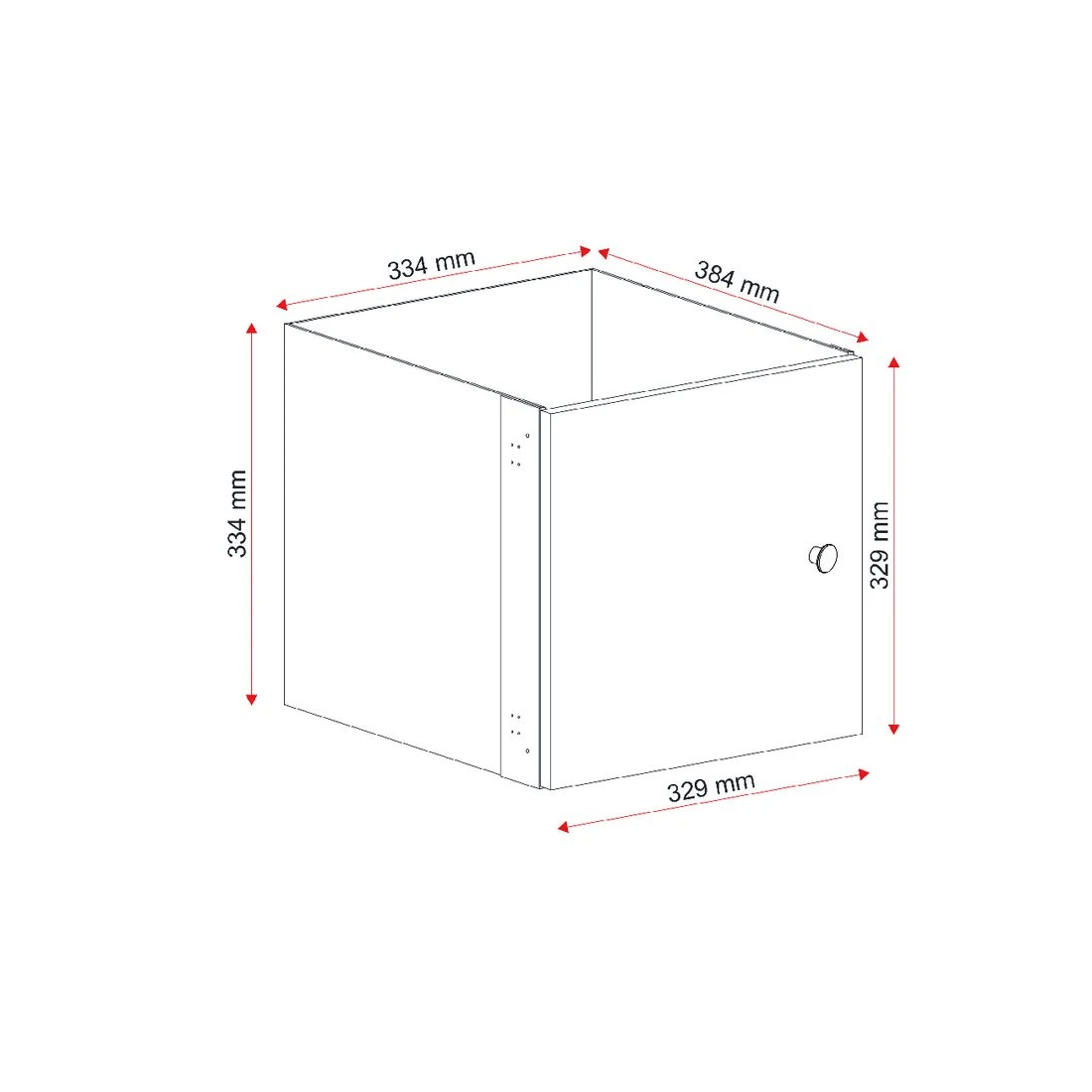 7 Horsen Cube Insert With Door Oak, 7 of 8