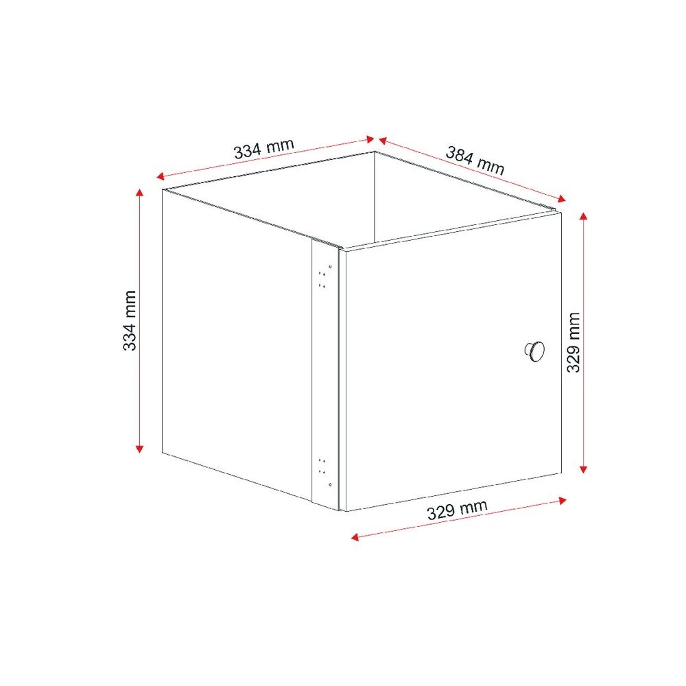 7 Horsen Cube Insert With Door Oak Storage Cubes & Containers, 7 of 8