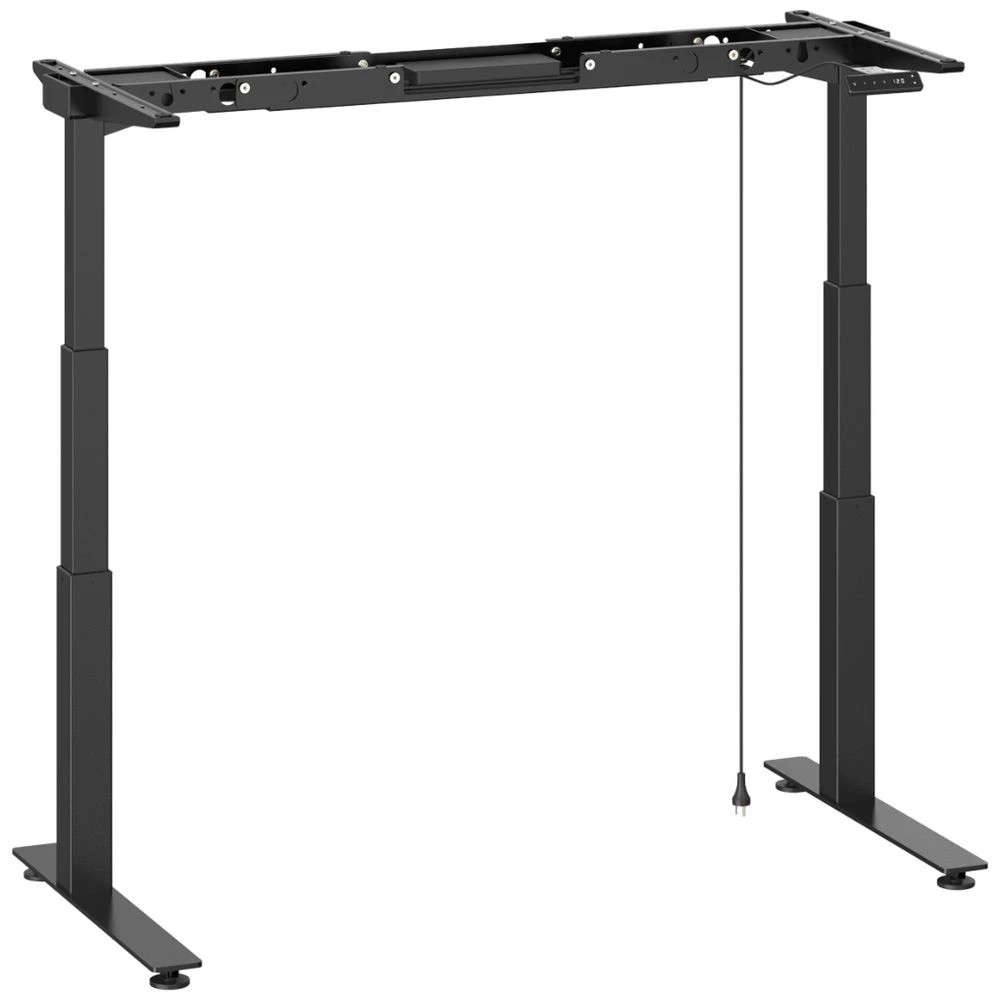 1 ST DUAL MTR STRGHT DK FRAME BK Desks, Tables and Workstations, 1 of 4