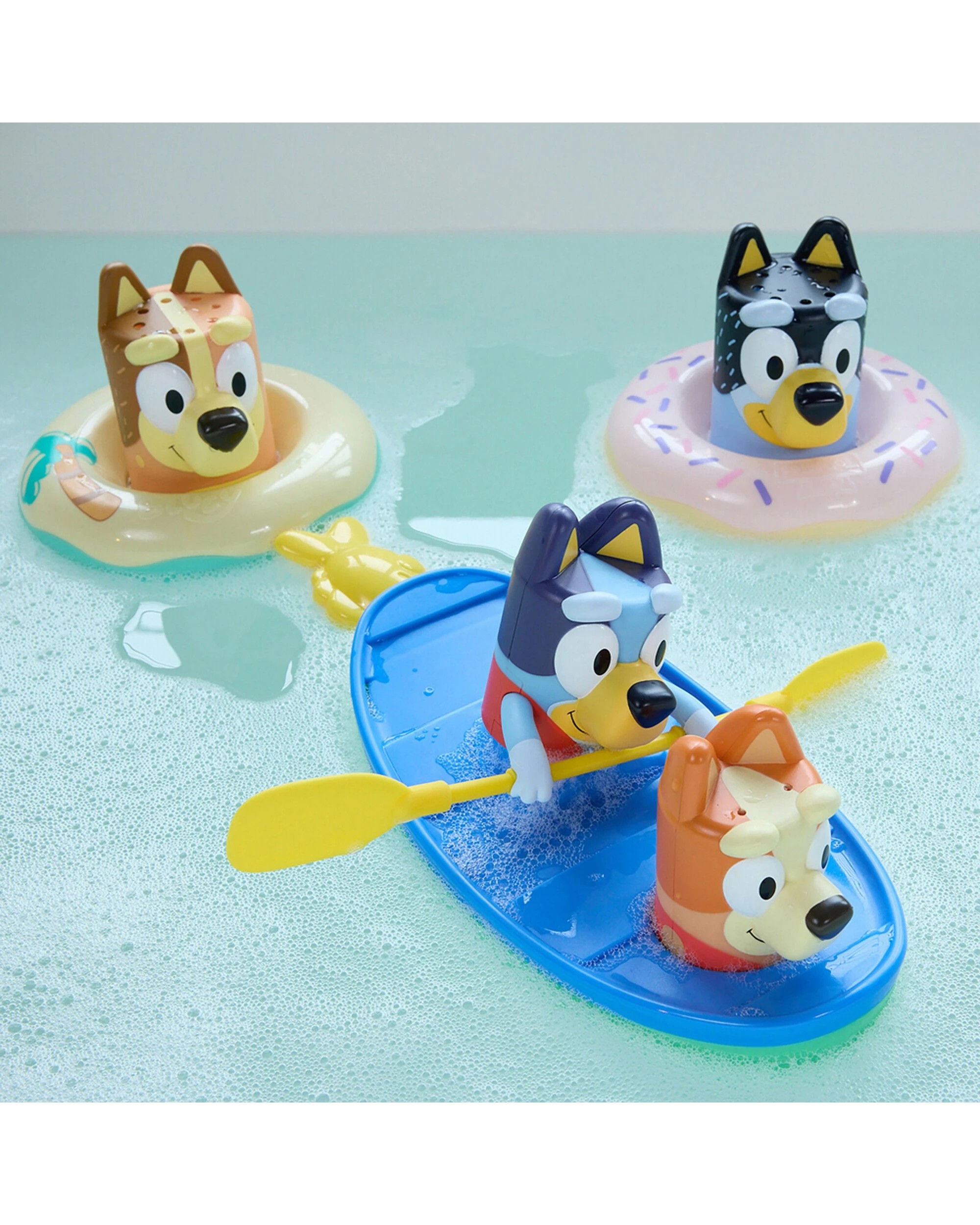 2 Bluey Family Bath Set Canoe & 2 Bath Splash & Float Bath Kids Toy - Multi, 2 of 5