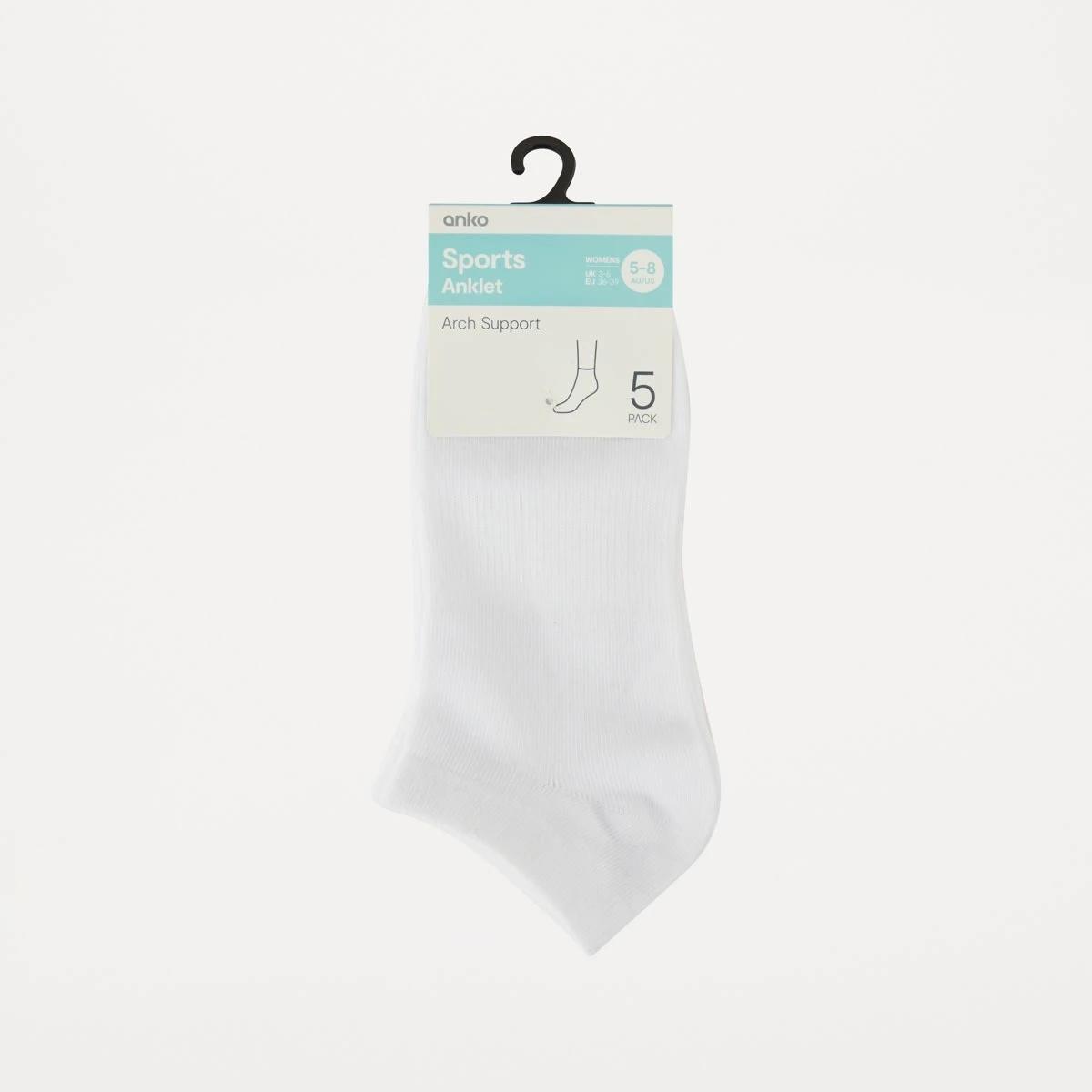 3 5 Pack Active Low Cut Socks WHITE, 3 of 3