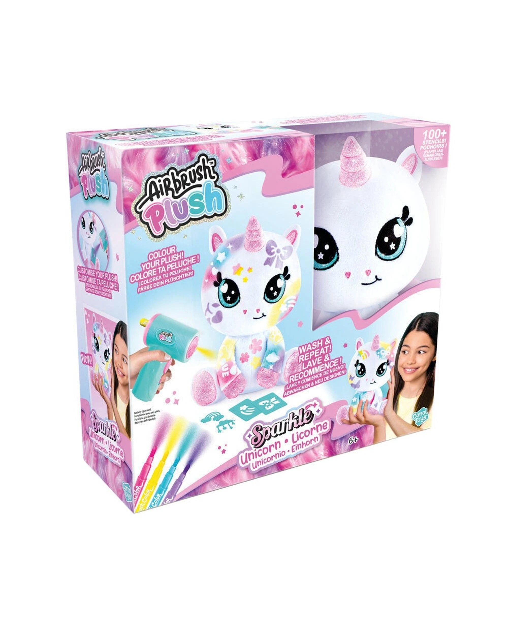 1 Airbrush Plush Sparkle Unicorn Plush, 1 of 3