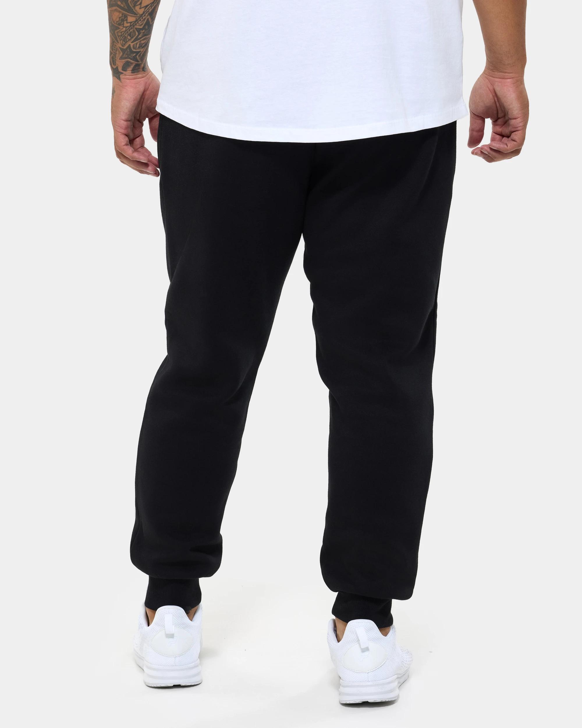 4 Fila Plus Heavyweight Fleece Trackpants BLACK, 4 of 7