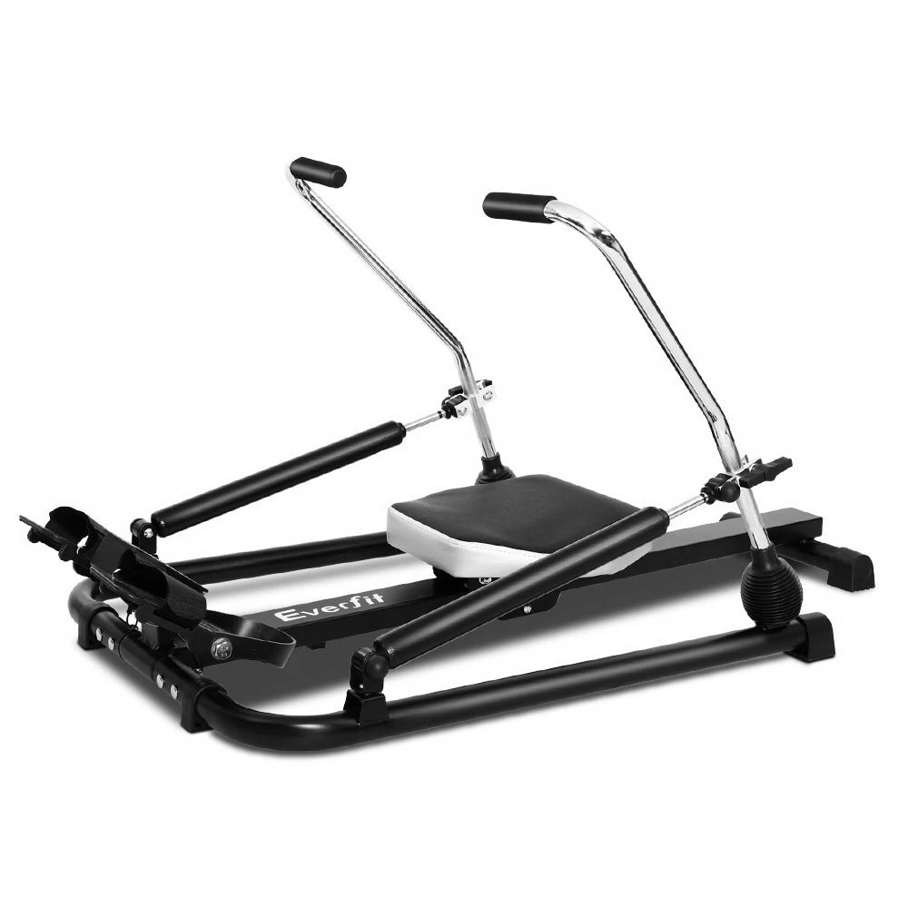 1 Everfit Rowing Machine Rower Hydraulic Resistance Fitness Gym Home - Black, 1 of 6