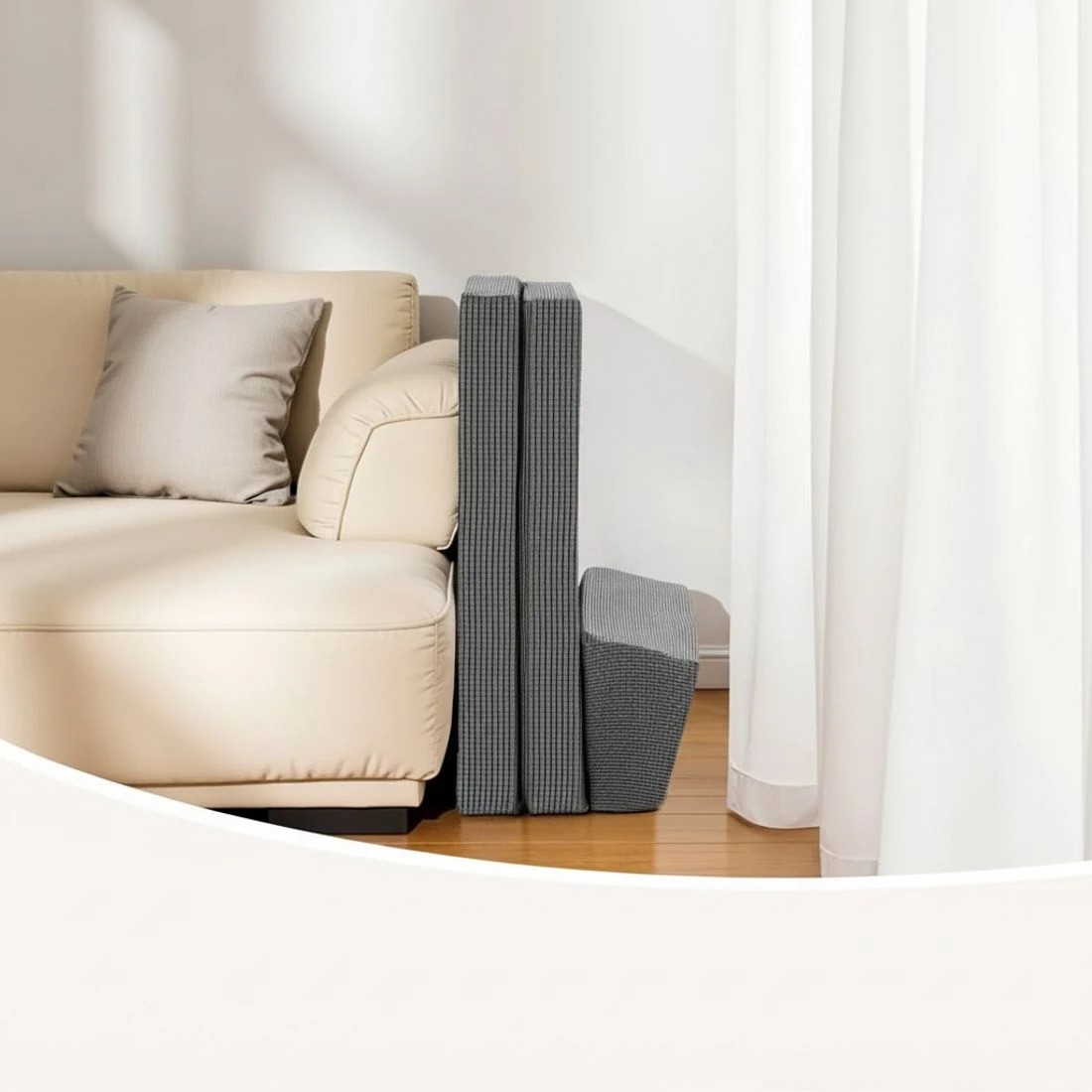 5 Giselle Foldable Mattress Folding Sofa Bed Trifold Sleeping Camping Cushion Mat - Grey, 5 of 8