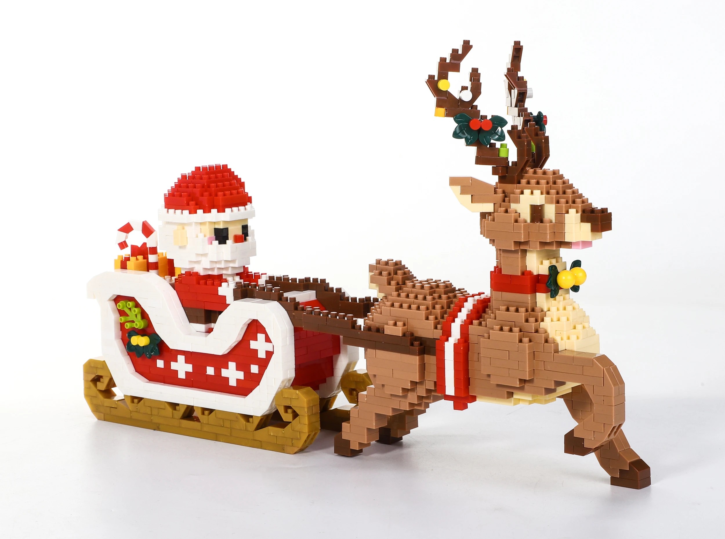 3 1375 Piece Mini Blocks: Reindeer & Santa, 3 of 6