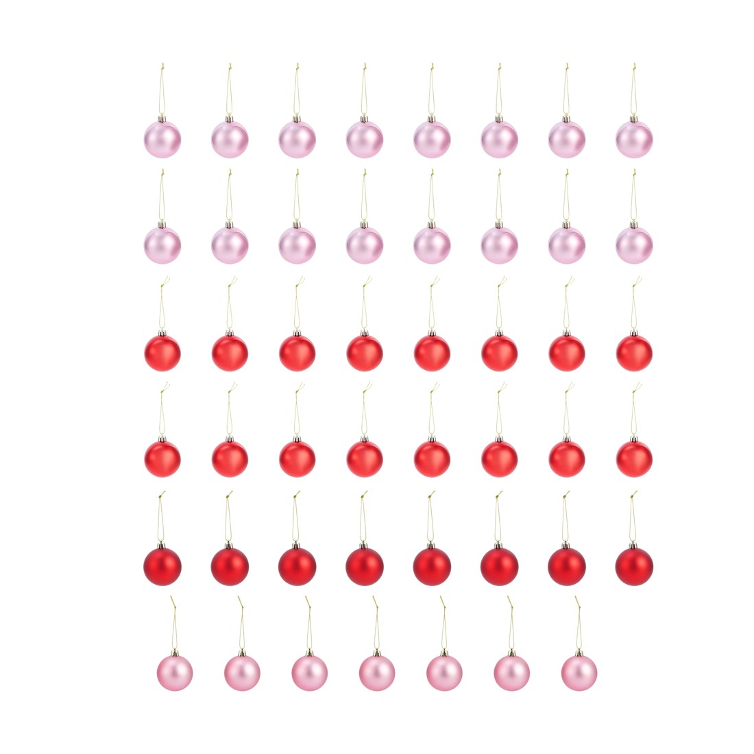 2 47 Pack 6cm Pink Candy Baubles, 2 of 8
