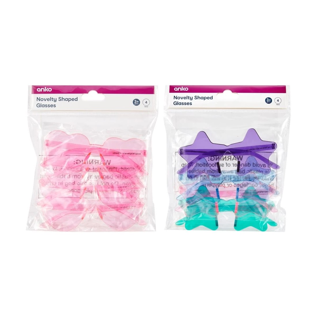 5 4 Piece Novelty Shaped Glasses - Assorted, 5 of 5