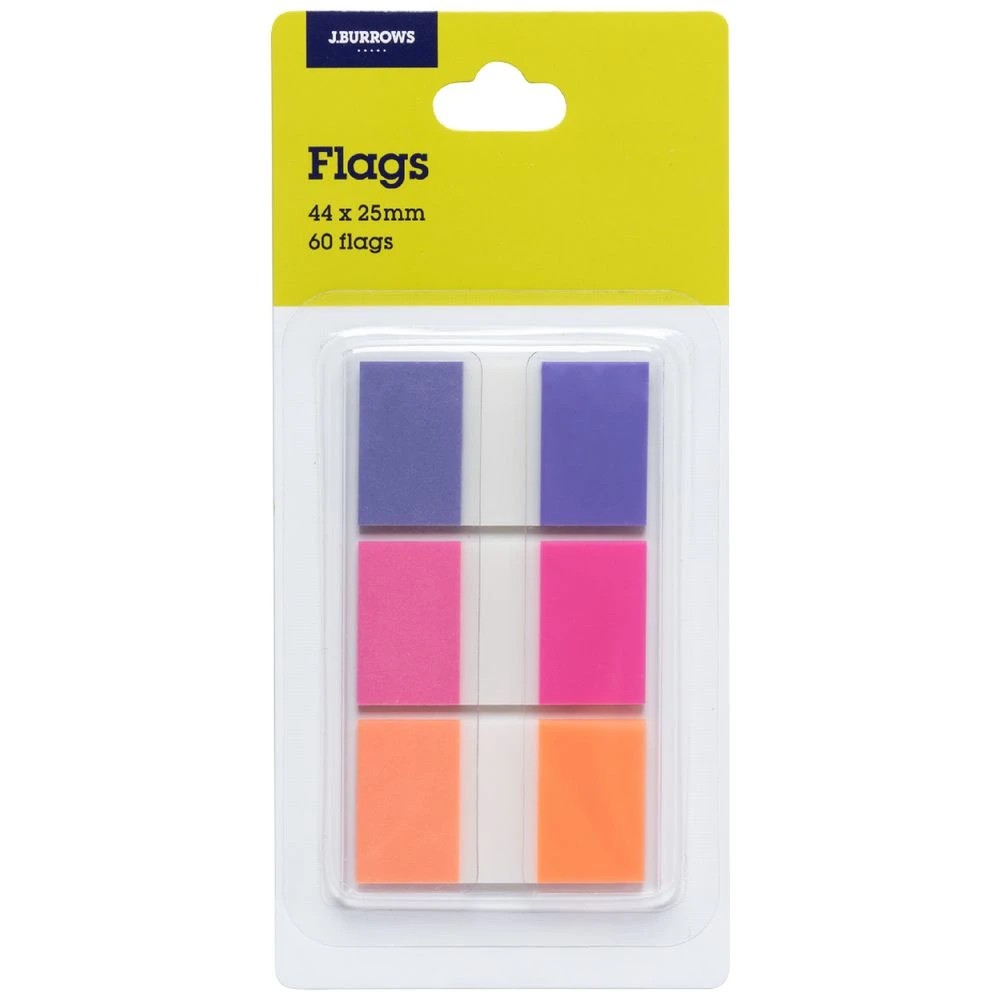 1 J.Burrows Flags 25x44mm Purple/Pink/Orange 3 Pack, 1 of 4