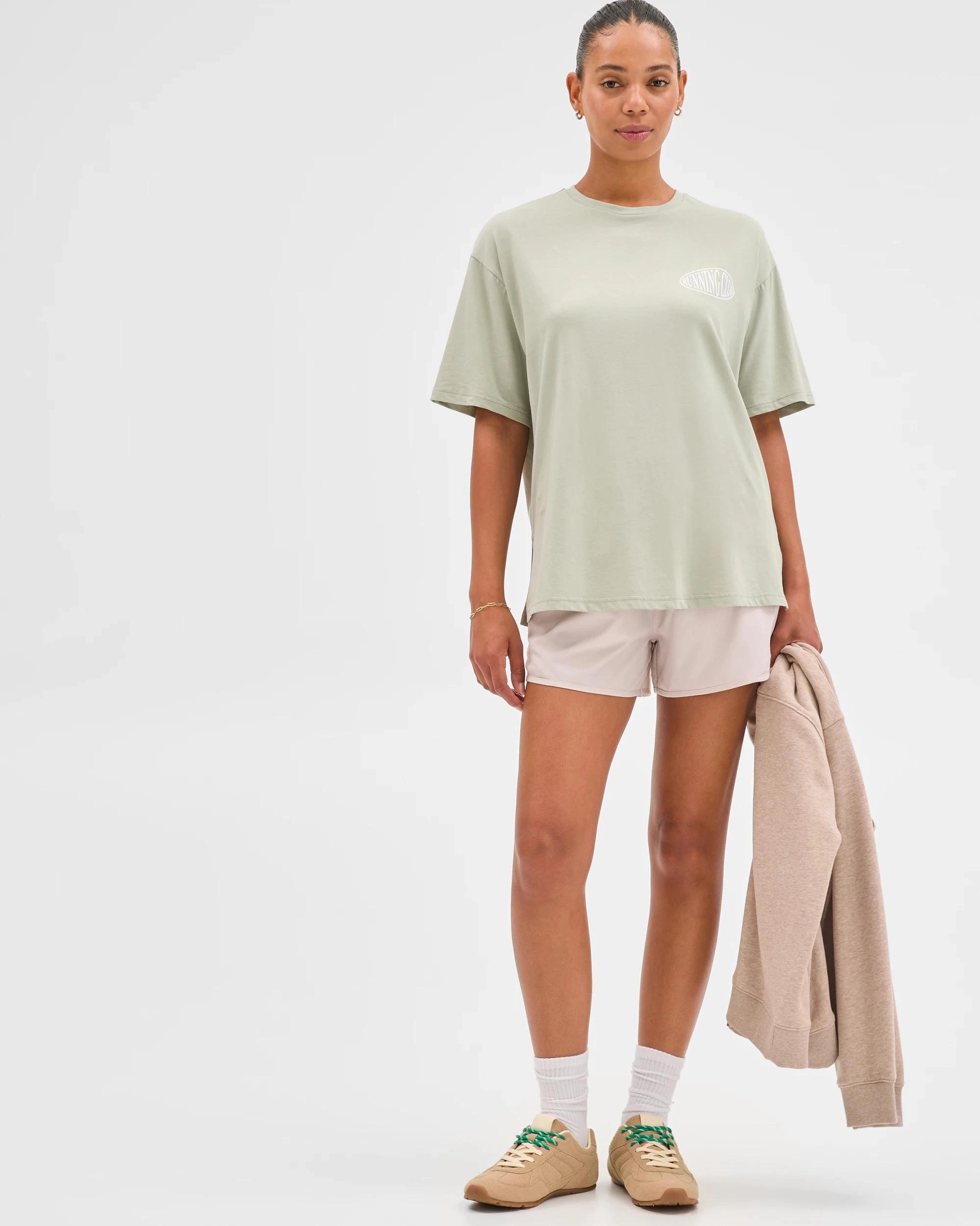 1 Target Active Active Australian Cotton Blend Oversized Graphic T-Shirt PISTACHIO/RUNNING CLUB, 1 of 6