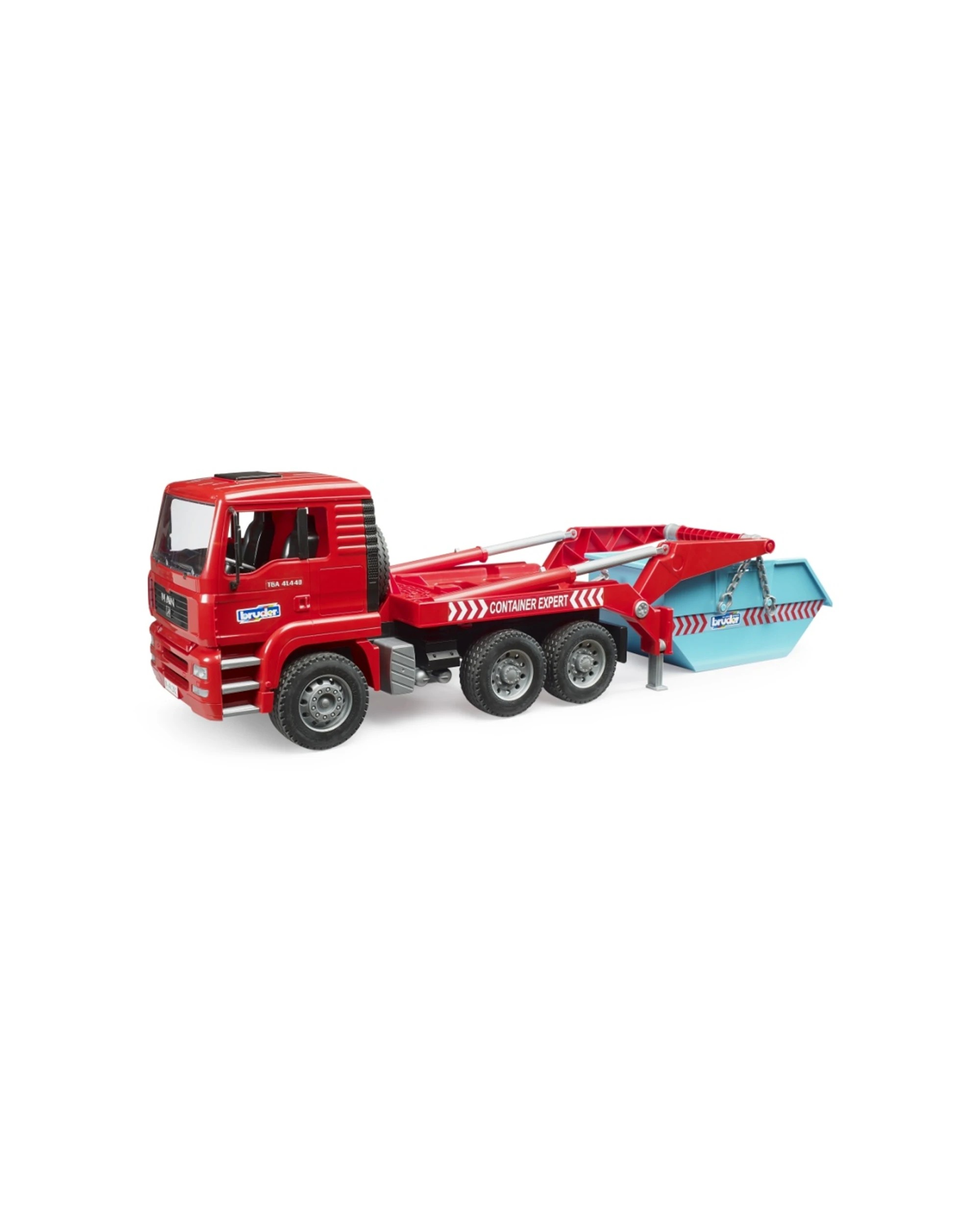 4 Bruder MAN TGA Skip Container Truck Extendible Supports Kids Toy - Multi, 4 of 4