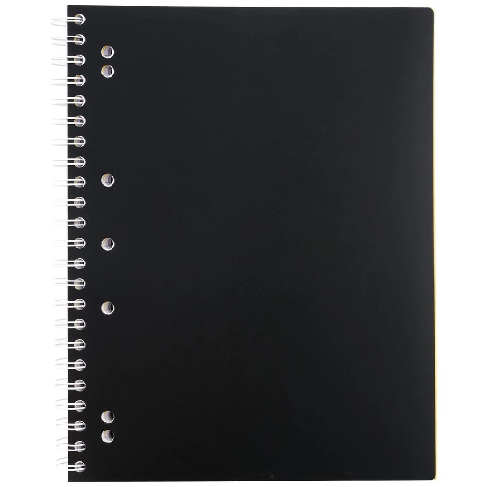 2 J.Burrows A4 5 Subject Notebook 250 Page Black, 2 of 4