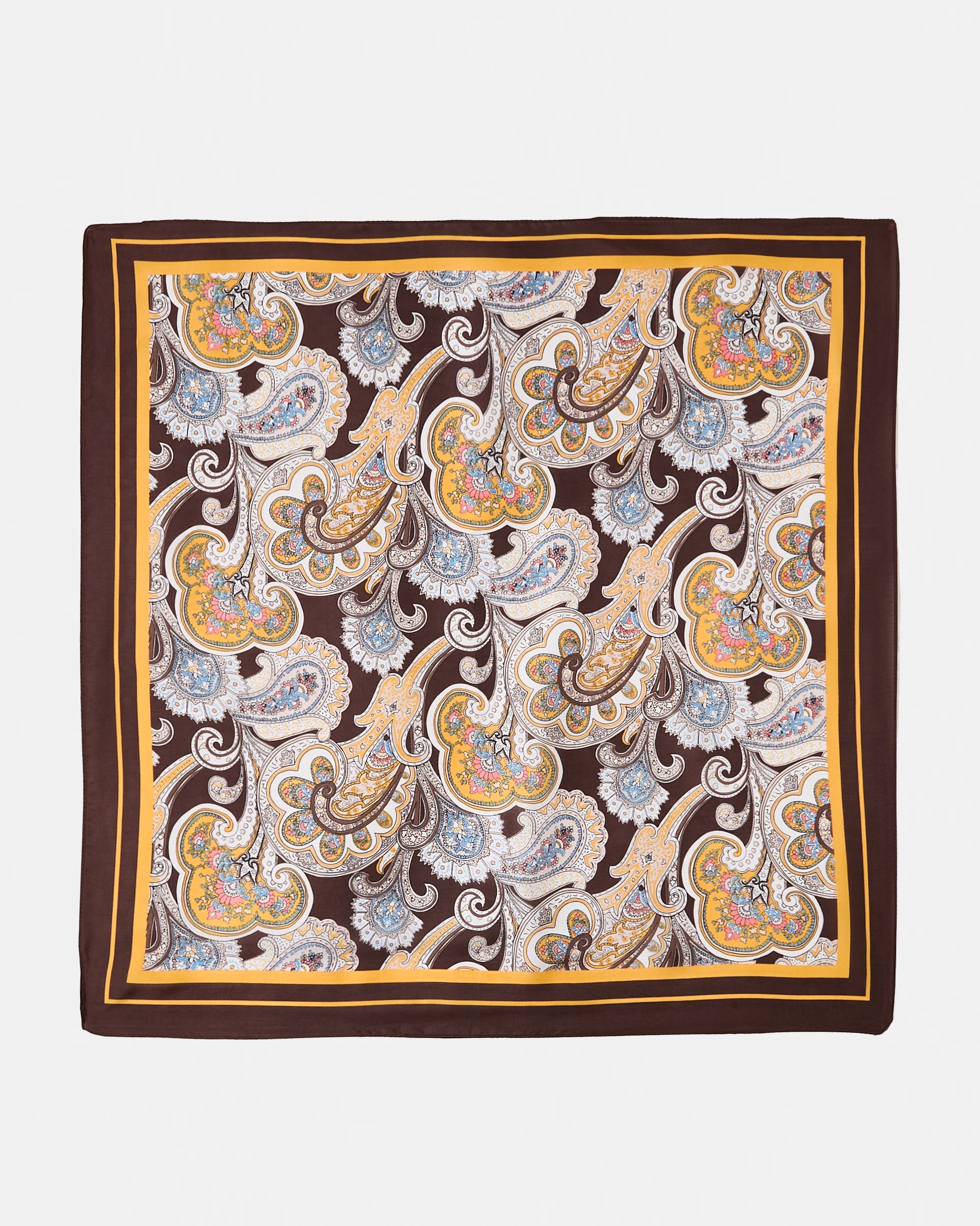 2 Paisley Hair Scarf - Brown, 2 of 4