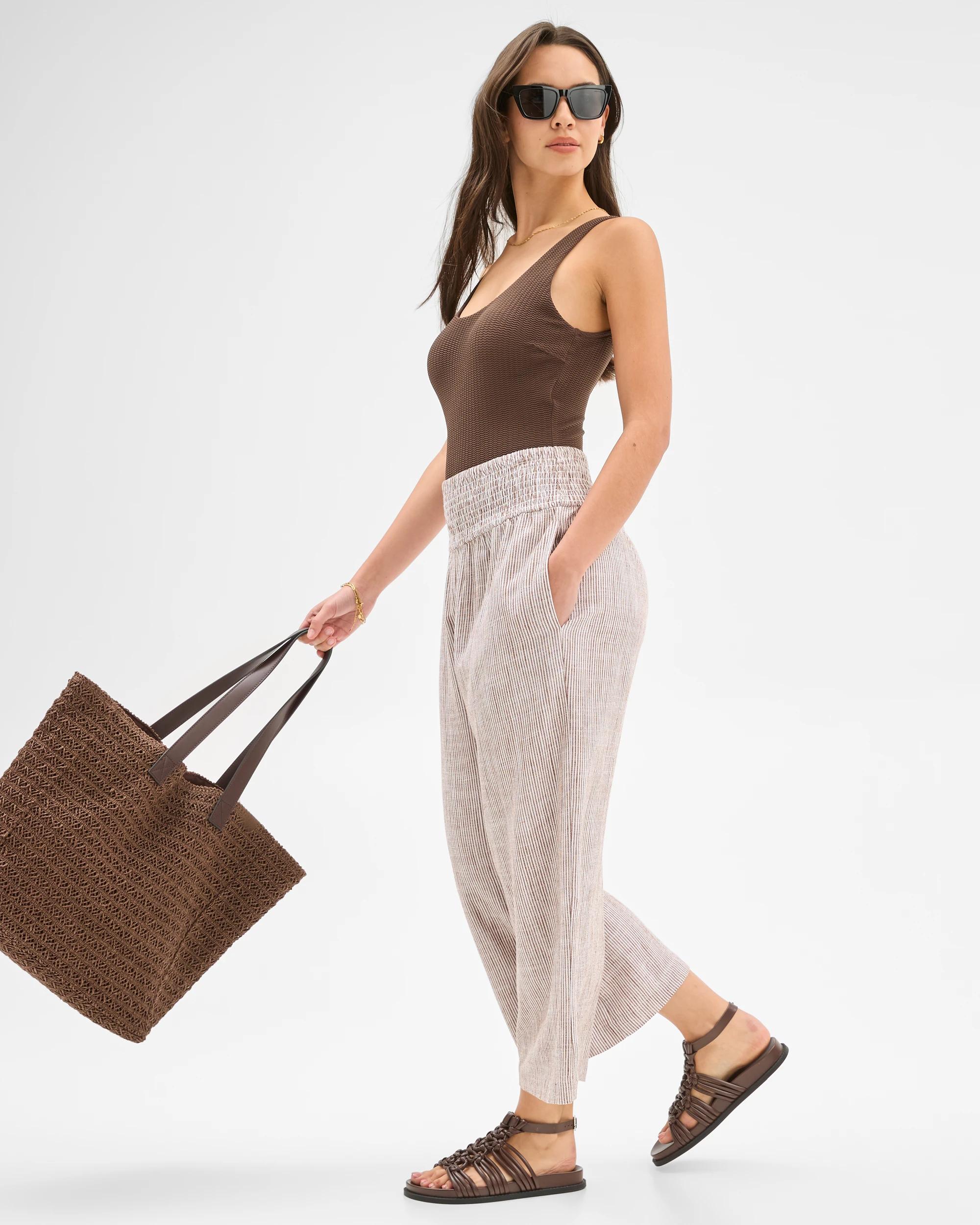 3 Target Resort Crinkle Scoop One Piece Swim Bathers CHOCOLATE, 3 of 8