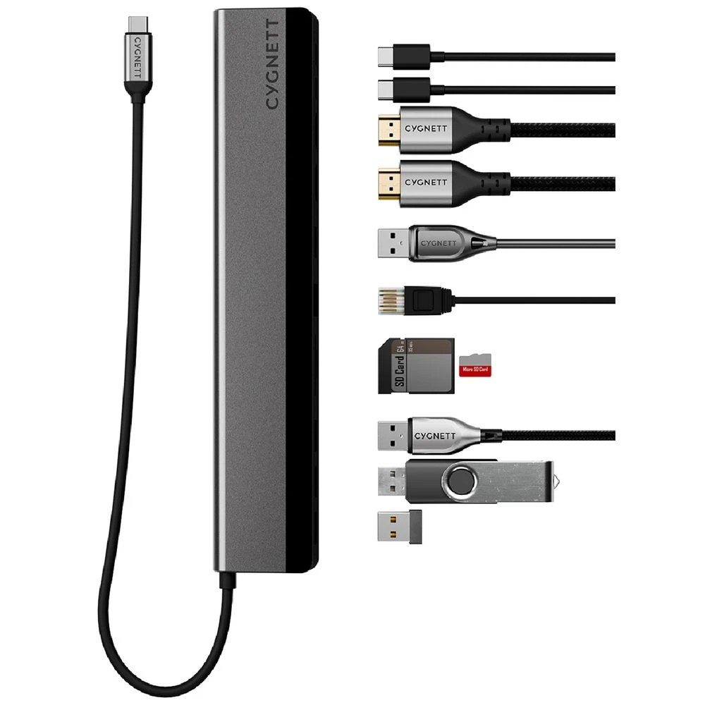 1 Cygnett Unite Riser 12-in-1 USB-C HUB (Dual HDMI), 1 of 10