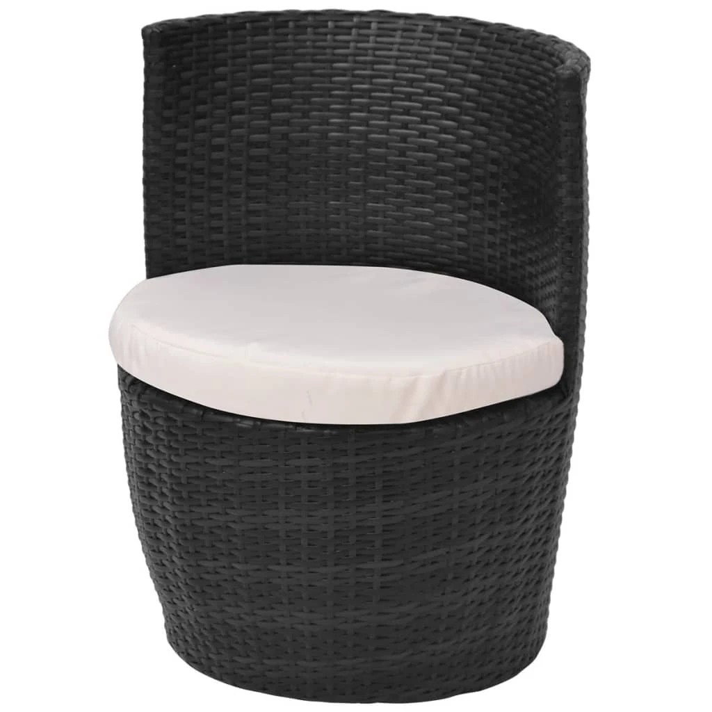 5 vidaXL Garden furniture set Stackable - Black, 5 of 8