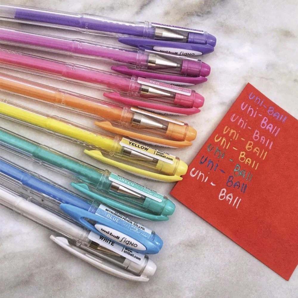 3 Uni-Ball Signo Gel Pens 0.7mm Angelic Assorted 8 Pack, 3 of 3