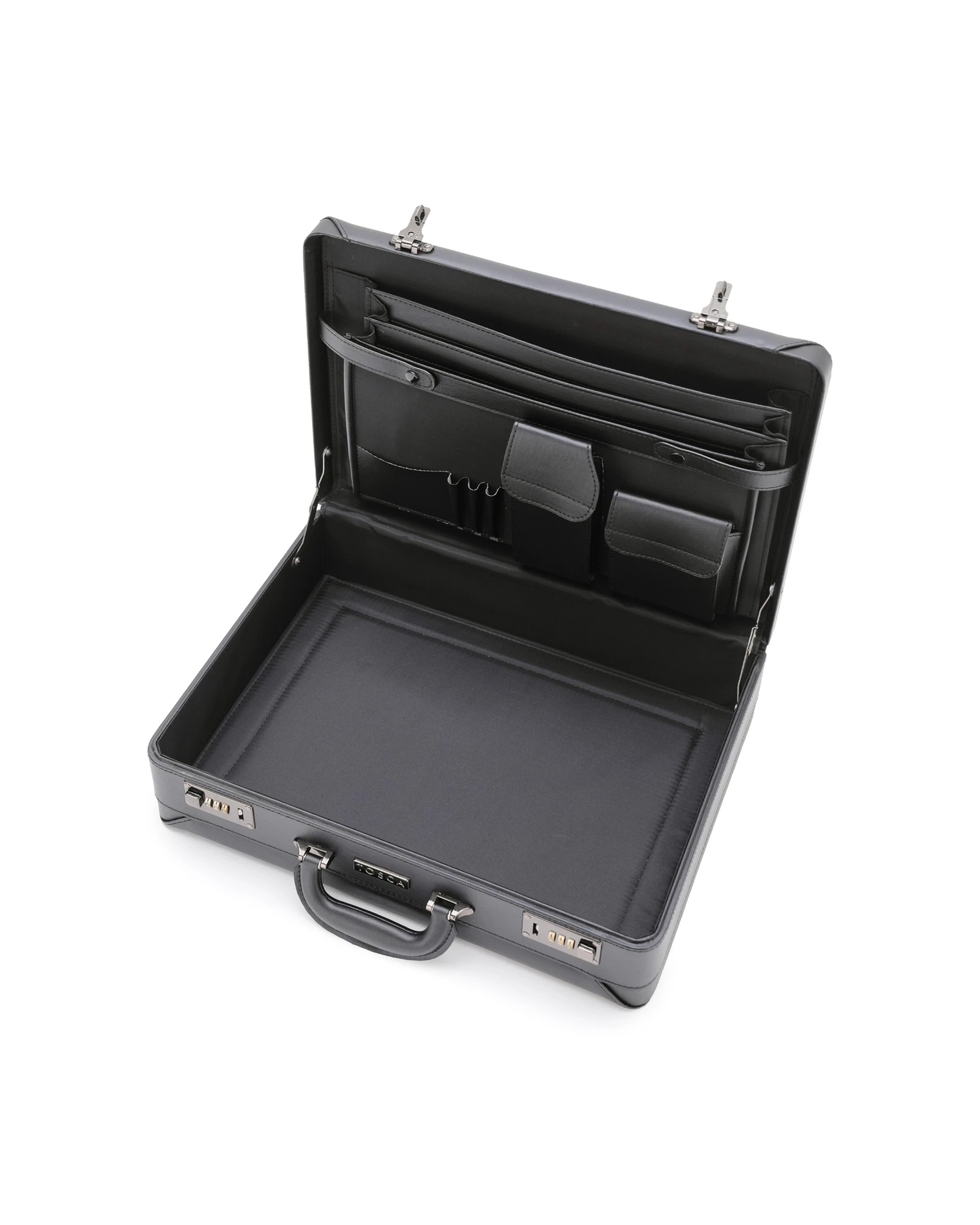 3 Tosca Hard Hand Carry Business Briefcase Bag - Black, 3 of 5