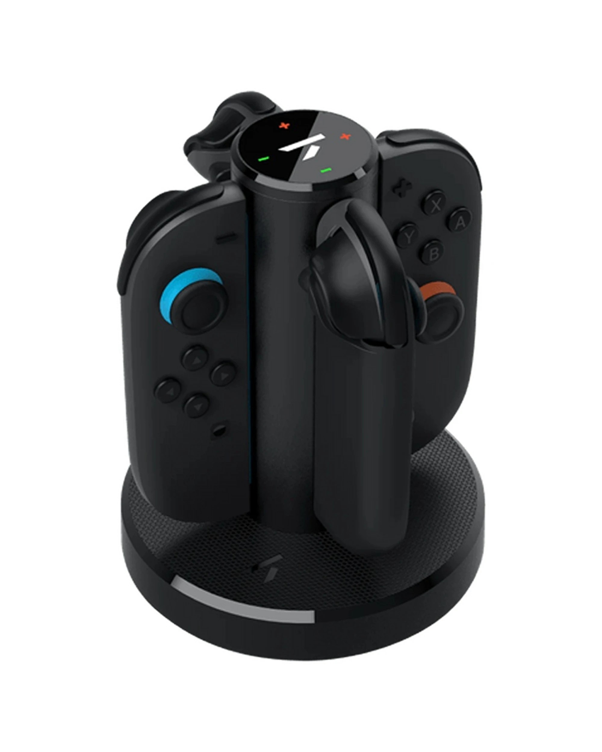 1 4Gamers Magnetic Quad Charger Switch 2 Joy-Con USB Powered LED Indicators - Black, 1 of 5