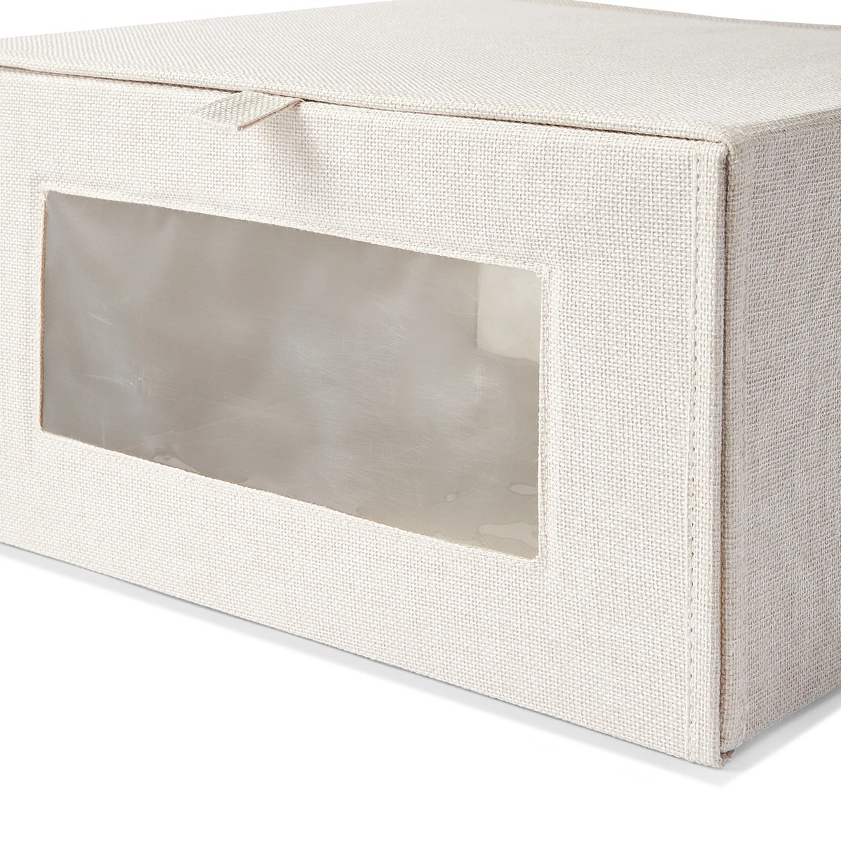 6 Linen Look Clothing Storage Box - Beige, 6 of 9