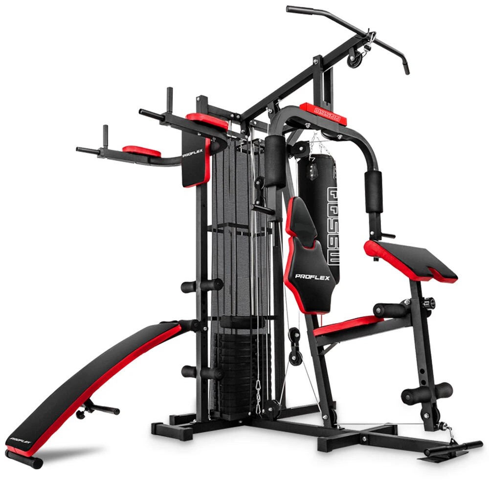1 Proflex Home Gym Exercise Machine Fitness Equipment Weight Bench Press Set 125lbs, 1 of 1